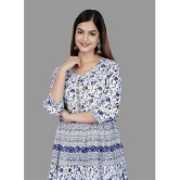 Smien - Navy Blue Cotton Women's Anarkali Kurti ( Pack of 1 ) - None