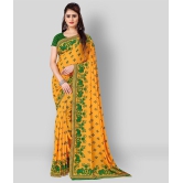 Anand Sarees - Yellow Georgette Saree With Blouse Piece (Pack of 1)