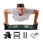 HSP ENTERPRISES Pushup Board with 14-in-one Muscle Toning System, Multifunctional Colour Coded Foldable Push up Board for Body Muscle Training - Multi Color