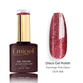 Emigel - Disco UV Gel Polish - 10 Shades-FLAMINGO PINK DISCO