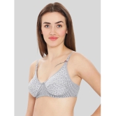 ILRASO Pack of 1 Cotton Non Padded Womens T-Shirt Bra ( Light Grey ) - None