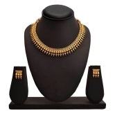 ROFARWORD Gold Brass Necklace Set ( Pack of 1 ) - Gold