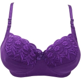 Kiran Enterprises Cotton Minimizer Bra - Purple - None