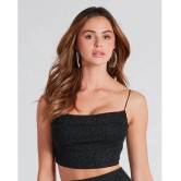 Addyvero Black Embellished Skirt Top Set - None