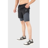 Fuaark Black Polyester Lycra Mens Gym Shorts ( Pack of 1 ) - None