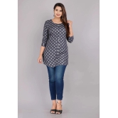 JC4U - Grey Rayon Womens Straight Kurti ( Pack of 1 ) - None