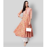 Yash Gallery - Multicolor Cotton Womens Anarkali Kurti - 4XL