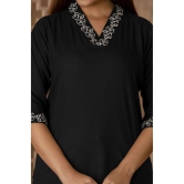 Kapadia Black Rayon Womens Regular Top ( Pack of 1 ) - None