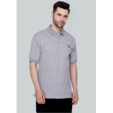 LEEBONEE - Grey Cotton Blend Regular Fit Men's Polo T Shirt ( Pack of 1 ) - None