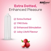 Manforce Litchi Flavoured Extra Dotted Condom with 1740 Dots, 10s