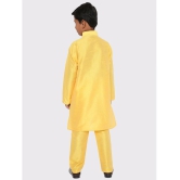 Maharaja - Yellow Silk Boys Kurta Sets ( Pack of 1 ) - None