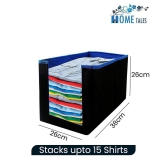 HOMETALES Non-Woven Shirt Stacker & Cloth Organizer,Black (4U)