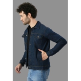 DKGF Fashion Cotton Blend Men''s Denim Jacket - Navy ( Pack of 1 ) - None