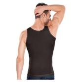 Dermawear - Black Cotton Blend Men's Vest  ( Pack of 1 ) - M