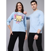 The Dry State - Blue Cotton Regular Fit Couple T-Shirt