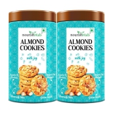 NourishVitals Almond Cookies, Heavenly Bites, Source of Protein, Crunchy Delights, Genius Snack, 120g x Pack Of 2