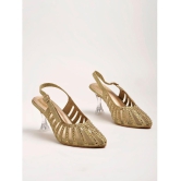 Shoetopia Gold Women''s Sandal Heels - None