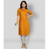 Glorious - Yellow Rayon Women's Straight Kurti ( Pack of 1 ) - L