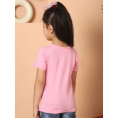 MINI & MING Girls Solid V-Neck Pure Cotton T-shirt