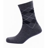 WILDSTUFF - Cotton Mens Argyle Light Grey Mid Length Socks ( Pack of 4 ) - Light Grey