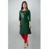 Radiksa - Green Rayon Womens Straight Kurti - None