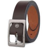 Loopa - Brown 100% Leather Mens Formal Belt ( Pack of 1 ) - None