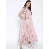 Women Pink Solid Anarkali Kurta