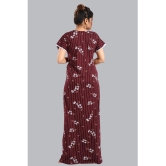 FOMTI Maroon Cotton Nighty - Free Size