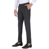 Playerz Poly Blend Slim -Fit Solid Grey Mens Trousers Single Pack - None