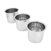 HOMETALES Steel Stainless Steel ( Set of 3 )