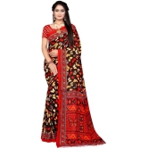 LEELAVATI - Red Crepe Saree With Blouse Piece ( Pack of 1 ) - Red