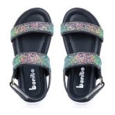 Bonito Navy Flat Sandal for Girls (2-4.5 yrs) - None