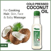 Jeevasassya Cold Pressed Coconut Oil - 250 ML - Unrefined for Cooking, Hair, Skin & Baby Massage (Chekku/Ghani)