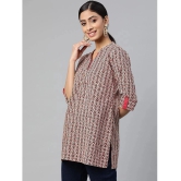 SVARCHI - Beige Cotton Womens Straight Kurti ( Pack of 1 ) - None