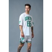 Go Devil 66 (in Green) Printed White Polyester Co-ord Set for Men L