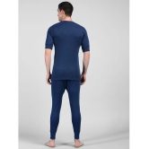 Lux Cottswool - Blue Cotton Blend Mens Thermal Sets ( Pack of 1 ) - None