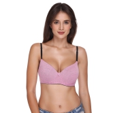 Sona SA-50 Pink Color Multiway Padded Non-Wired Seamless T-Shirt Bra with Detachable Straps-34 / D / Pink