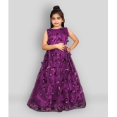 JULEE Net Gown For Girls ( Pack of 1 , Purple ) - None