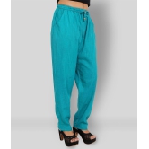 Lee Moda - Turquoise Cotton Regular Fit Women's Casual Pants  ( Pack of 1 ) - Free Size