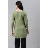 JC4U - Green Rayon Womens Straight Kurti - XL