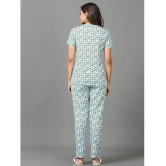 JILZ Turquoise Cotton Womens Nightwear Nightsuit Sets ( Pack of 1 ) - None