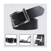 Loopa - Black Leather Mens Formal Belt ( Pack of 1 ) - None