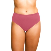 Sona Comfortable 1600 Cotton Plain Outer Elastic Hipster Plus Size Maroon Panties-XL / Maroon