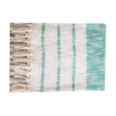 HUGS N RUGS - 3 Seater Cotton Throw ( Pack of 1 ) - Sea Green