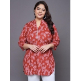 Tissu Cotton Printed Straight Women's Kurti - Maroon ( Pack of 1 ) - None