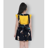 Naughty Ninos - Yellow & Black Polyester Girls A-line Dress ( Pack of 1 ) - None