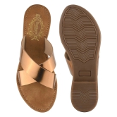 Shoetopia Bronze Womens Flats - None