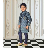 Ahhaaaa Kids Ethnic Wear Sherwani and Breaches Set for Boys - None