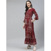 Divena - Maroon Viscose Womens A-Line Kurti ( Pack of 1 ) - None