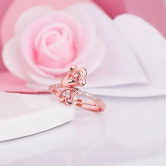 Rose Gold Blossoming Heart Ring